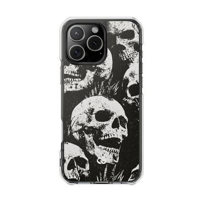 Punk Skull Riot · Clear Impact Magnetic Phone Case for iPhone · Black