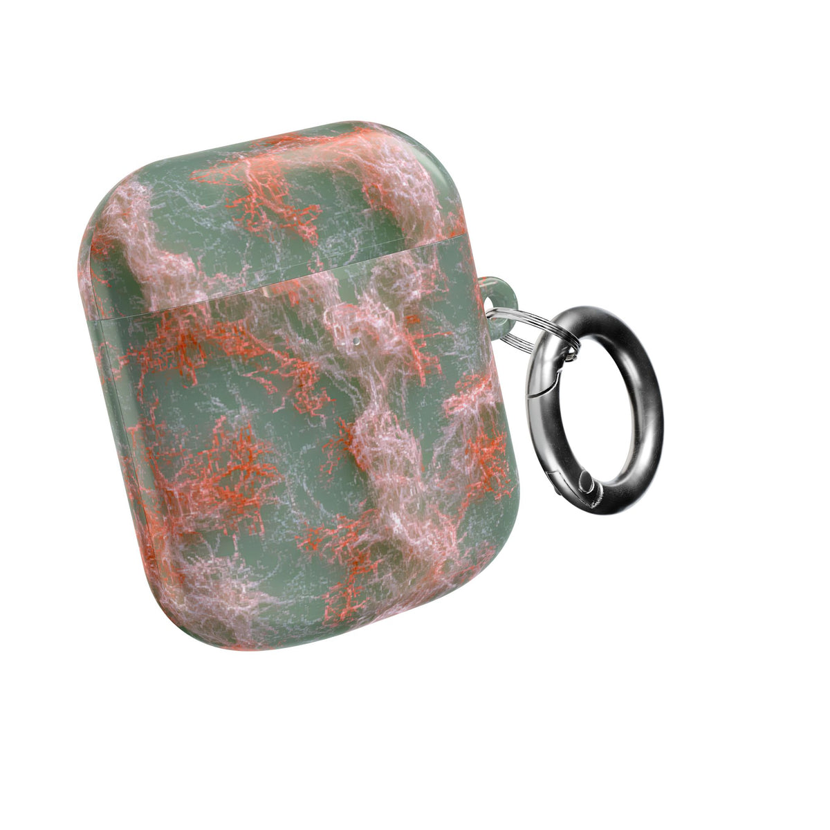 Coral Pixel Matrix · Hard Case for AirPods & AirPods Pro · Green