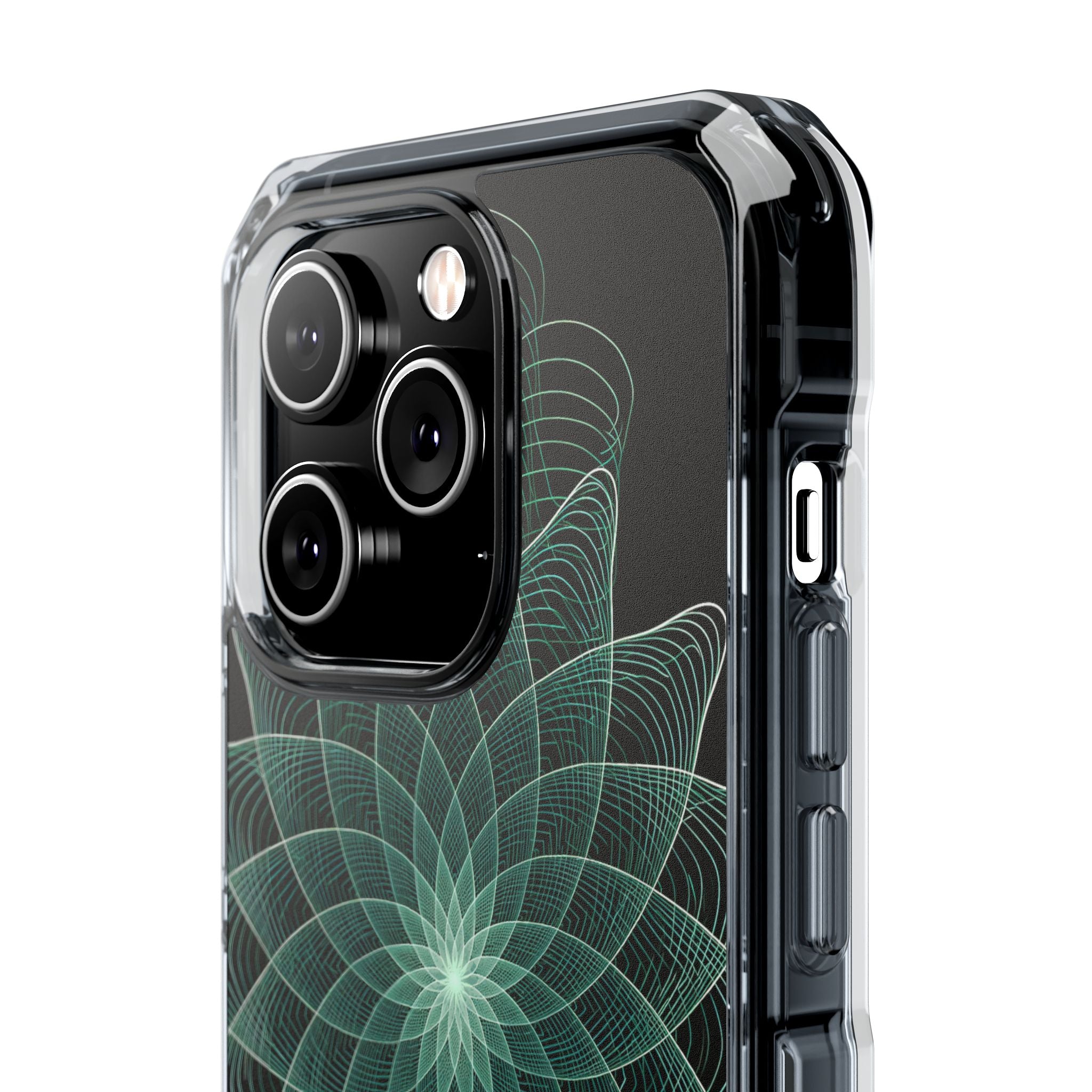 Green Impact MagSafe Phone Case for iPhone - Cyan Signal Bloom