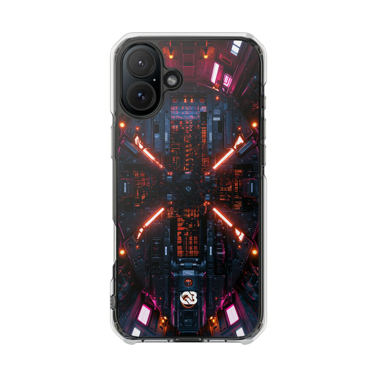 Cybernetic Reactor Core · Clear Impact Magnetic Phone Case for iPhone · Black