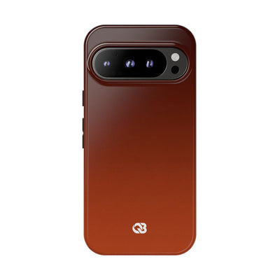 Orange Tough Phone Case for Google Pixel - Obsidian Ember Fade