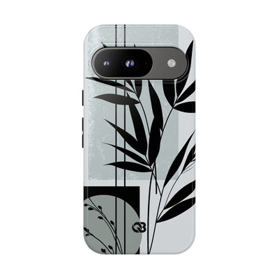 Grey Tough Phone Case for Google Pixel - Sage Bamboo Noir
