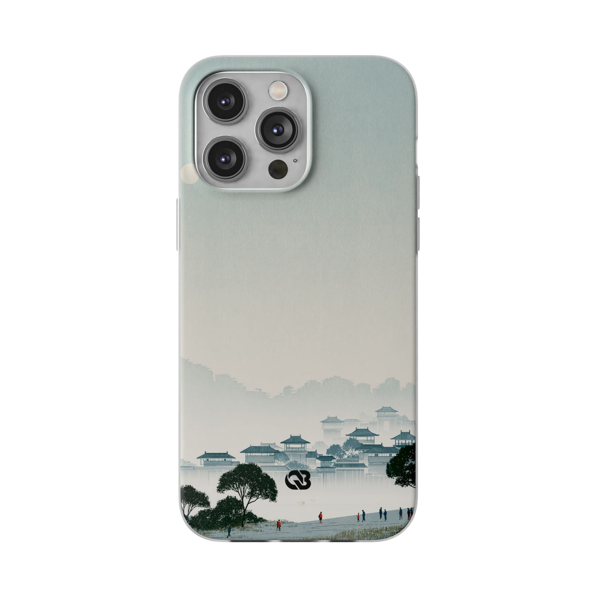 Blue Lite Phone Case for iPhone - Mist Valley Pagoda