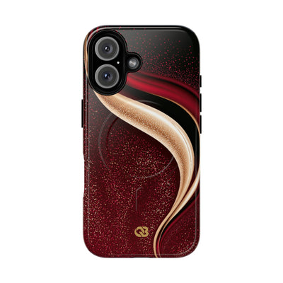 Gilded Crimson Flow · Tough 2.0 Magnetic Phone Case for iPhone · Red