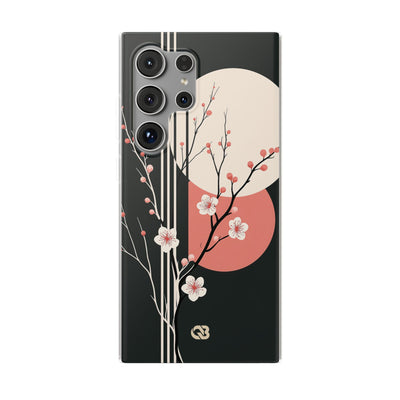 Black Lite Phone Case for Samsung - Kyoto Midnight Blossom