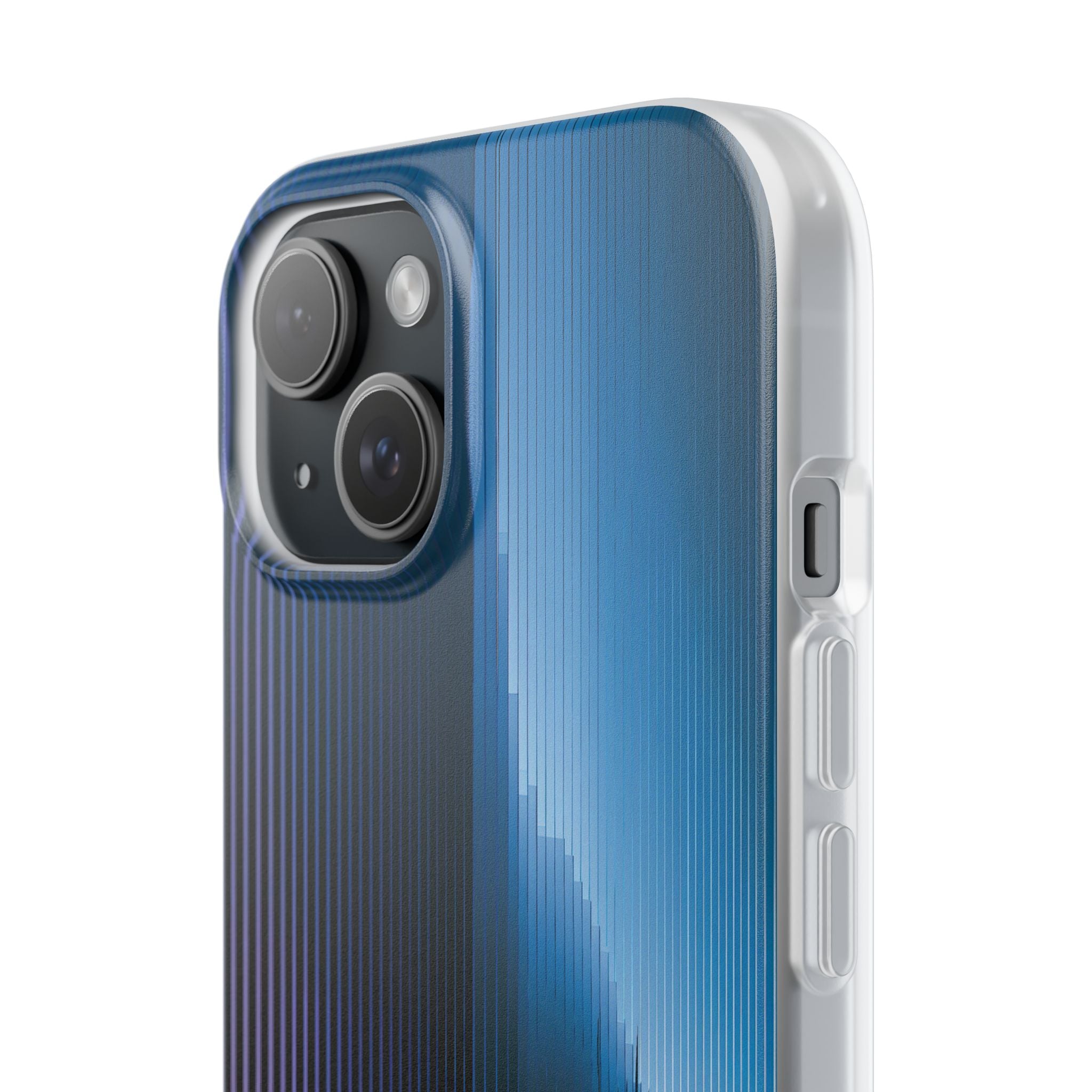 Blue Lite Phone Case for iPhone - Indigo Distortion Wave