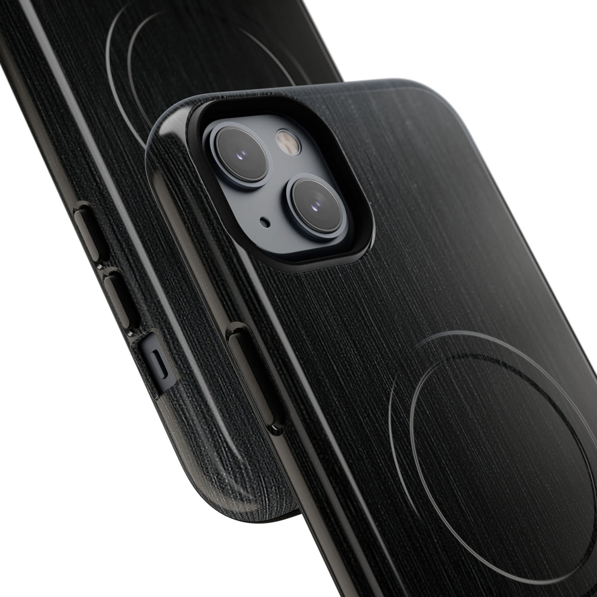 Obsidian Brushed Steel · Tough 2.0 Magnetic Phone Case for iPhone · Black