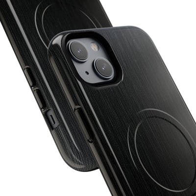 Obsidian Brushed Steel · Tough 2.0 Magnetic Phone Case for iPhone · Black