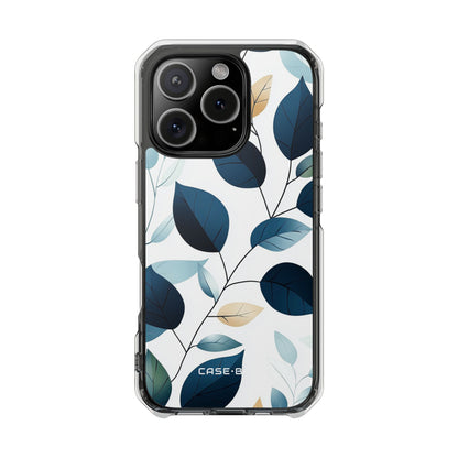 Navy Leaf Veins iPhone 16 Pro Case - Impact