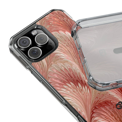 Blush Petal Plume · Clear Impact Magnetic Phone Case for iPhone · Pink