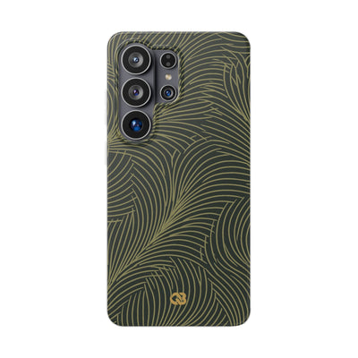 Green Lite Phone Case for Samsung - Dark Olive Plume