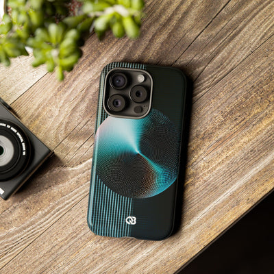 Blue Tough Phone Case for iPhone - Cyan Vector Sphere