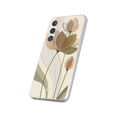 Beige Lite Phone Case for Samsung - Muted Ochre Petals