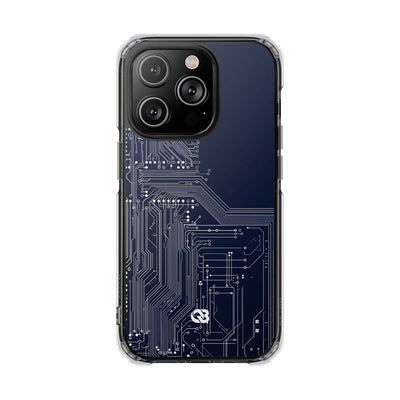 Blue Impact MagSafe Phone Case for iPhone - Cobalt Data Stream