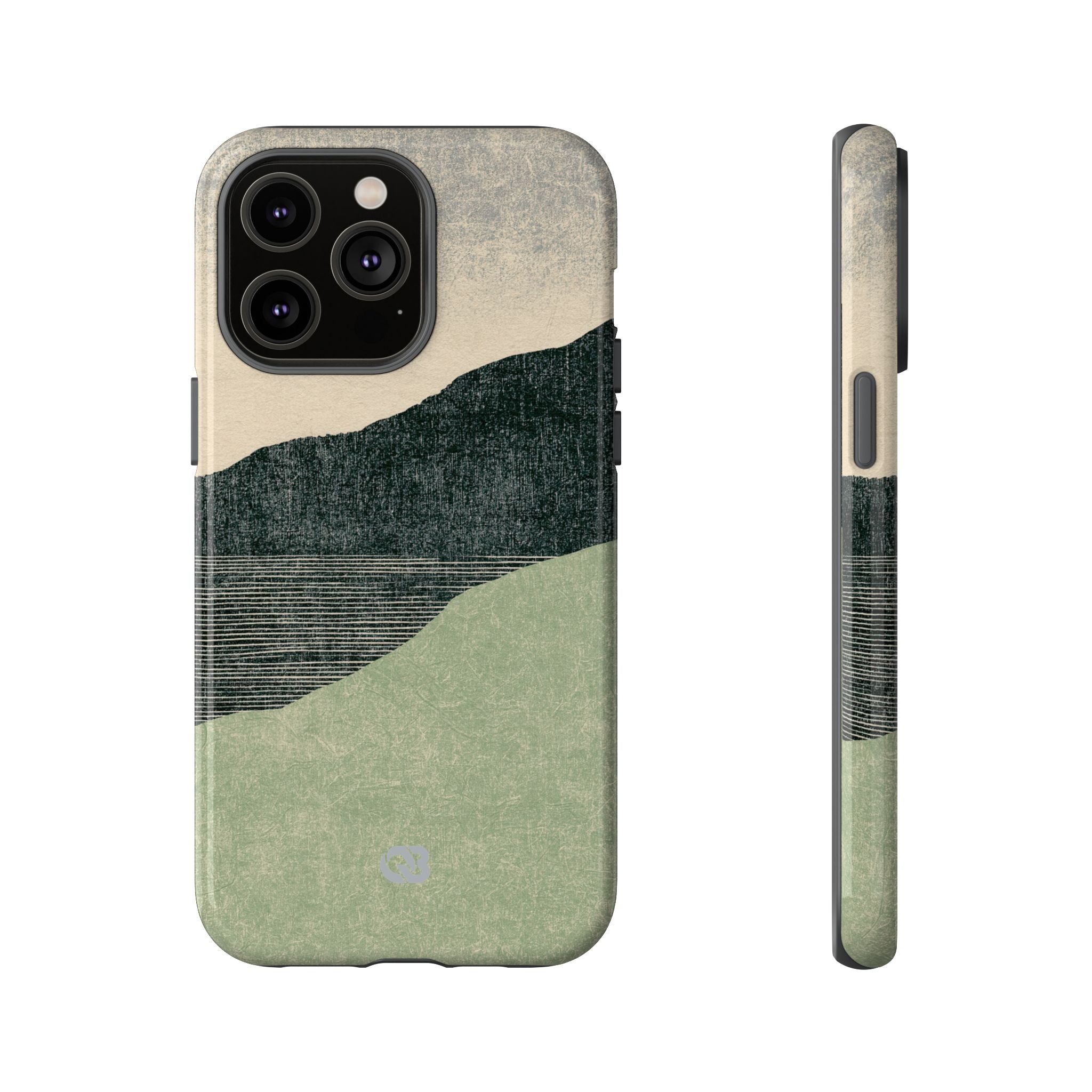 Green Tough Phone Case for iPhone - Moss Ridge Grain
