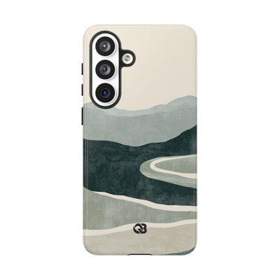 Green Tough Phone Case for Samsung - Misty Sage Valley