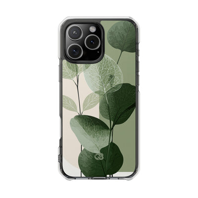 Green Impact MagSafe Phone Case for iPhone - Sage Leaf Skeletals