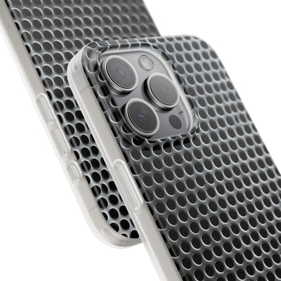 Silver Lite Phone Case for iPhone - Brutalist Steel Mesh