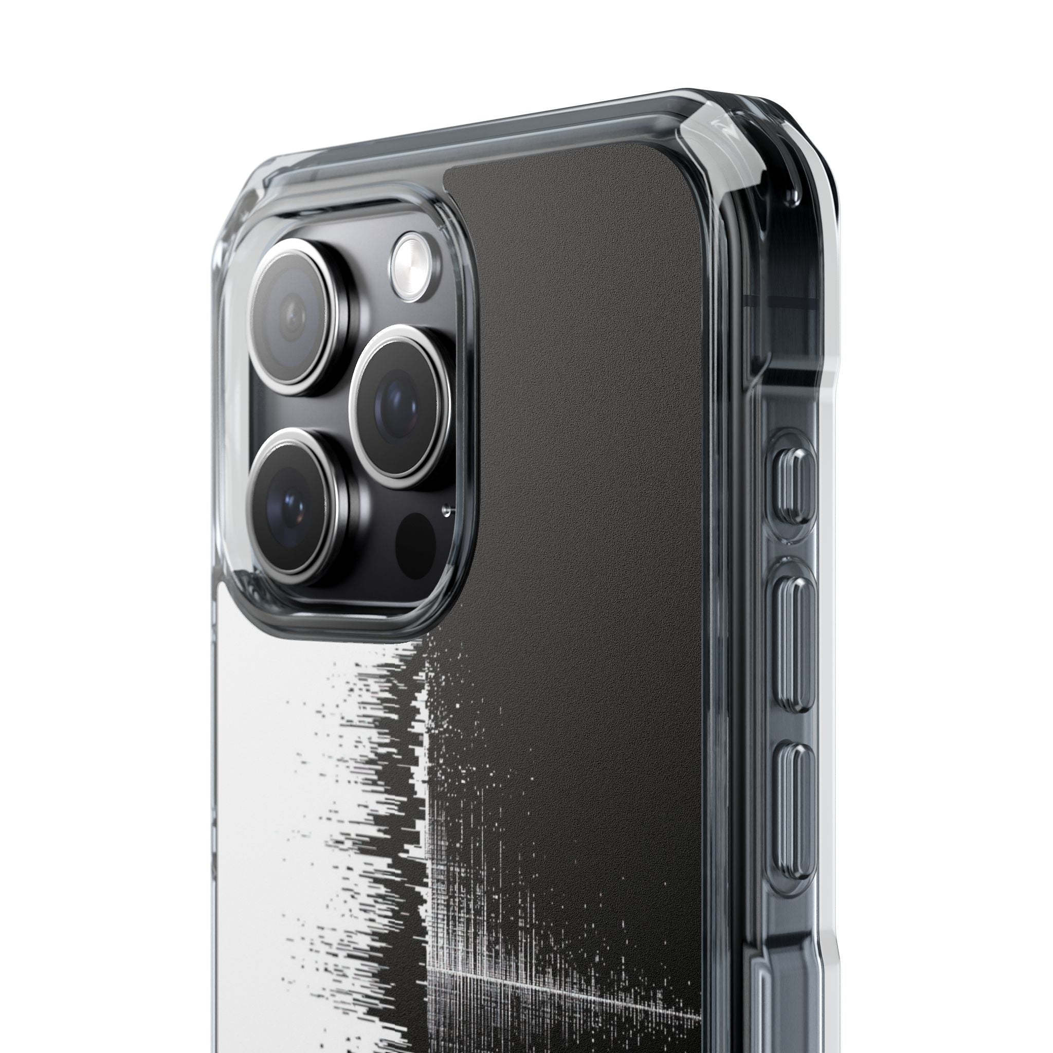 Black Impact MagSafe Phone Case for iPhone - Static Signal Split