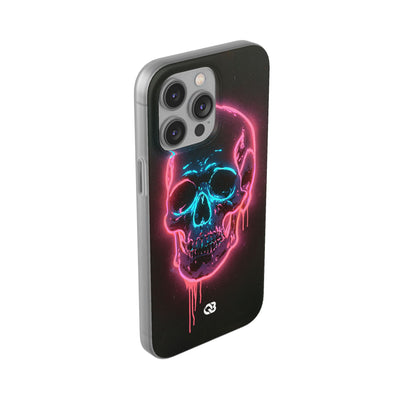 Neon Drip Skull · Lite Phone Case for iPhone ·  Black