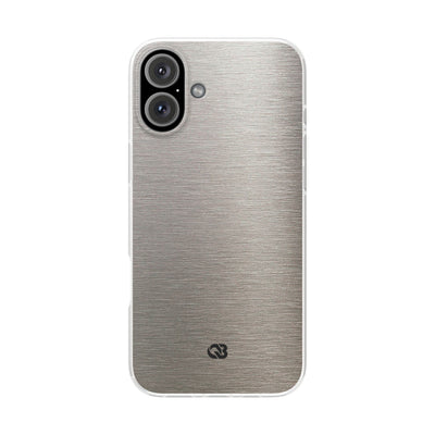 Brushed Silver Alloy · Lite Phone Case for iPhone ·  Silver