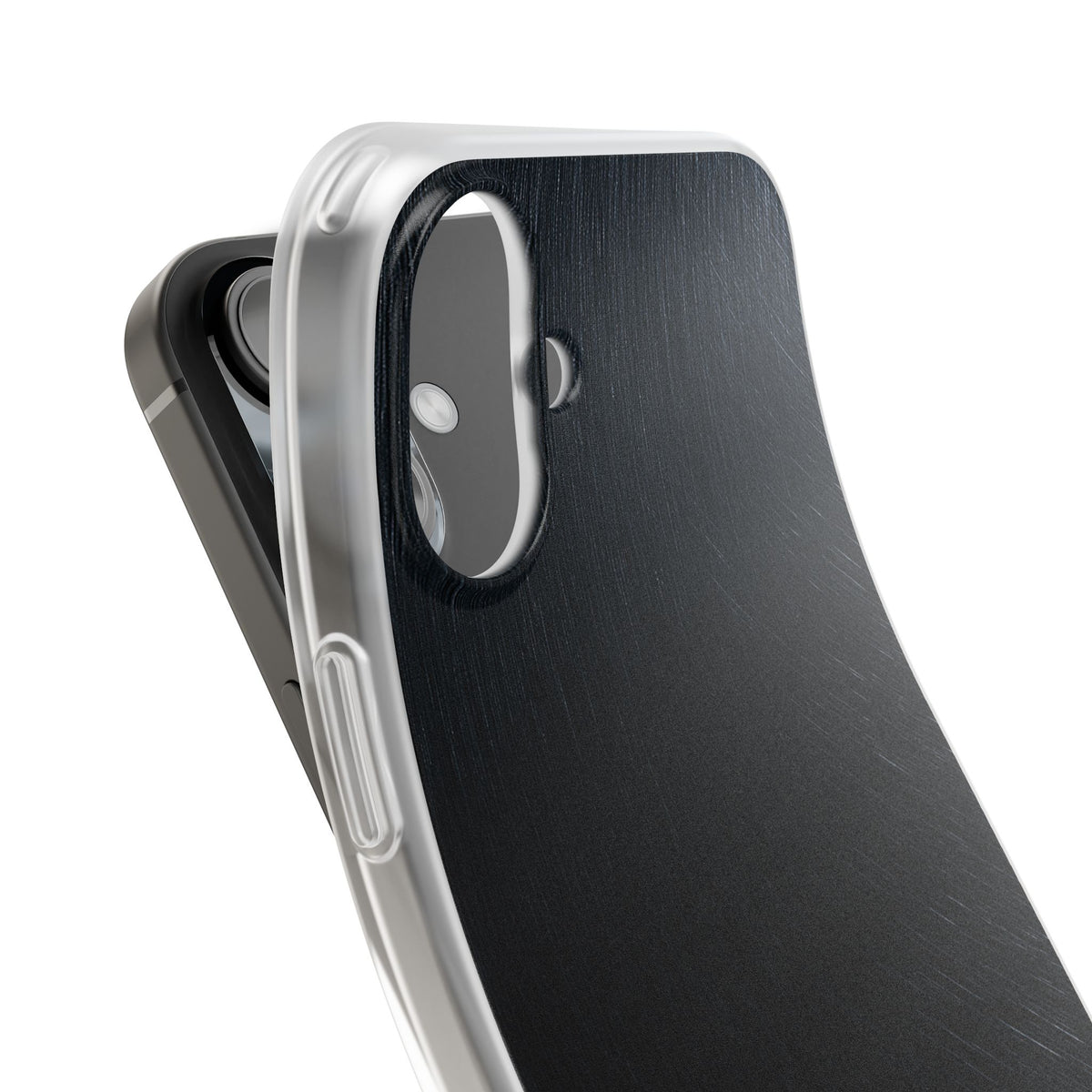 Brushed Obsidian Steel · Lite Phone Case for iPhone ·  Black