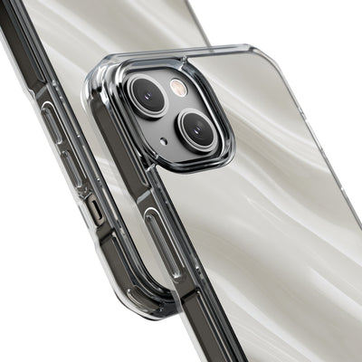 Liquid Enamel Fold · Clear Impact Magnetic Phone Case for iPhone ·  White