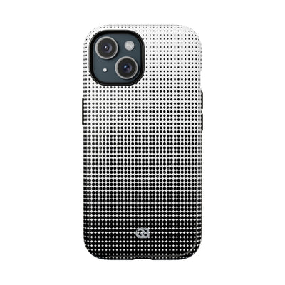 Black Tough 2.0 Magsafe Phone Case for iPhone - Obsidian Halftone Flux