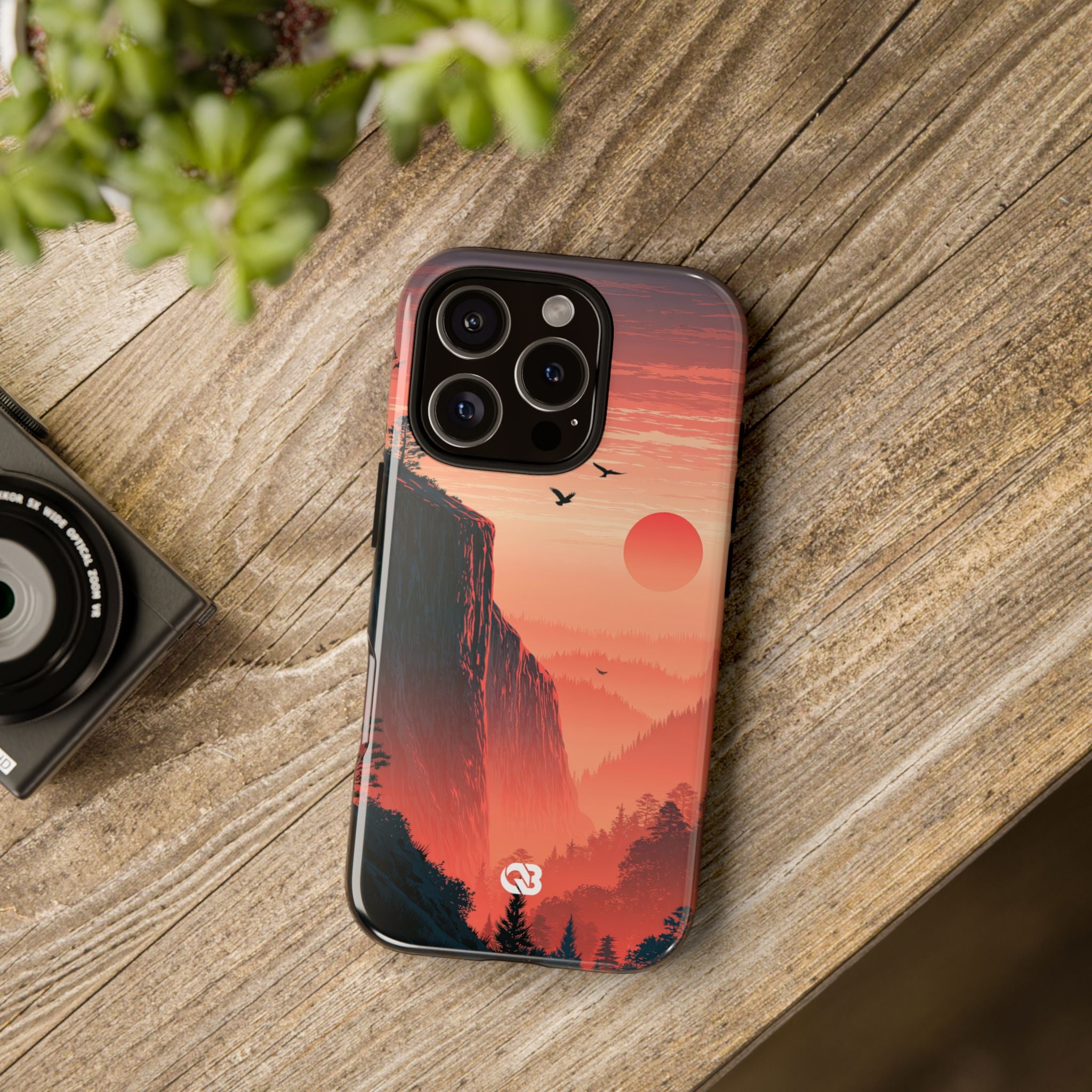 Orange Tough Phone Case for iPhone - Crimson Ridge Flight