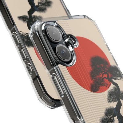 Beige Impact MagSafe Phone Case for iPhone - Kyoto Crimson Pine