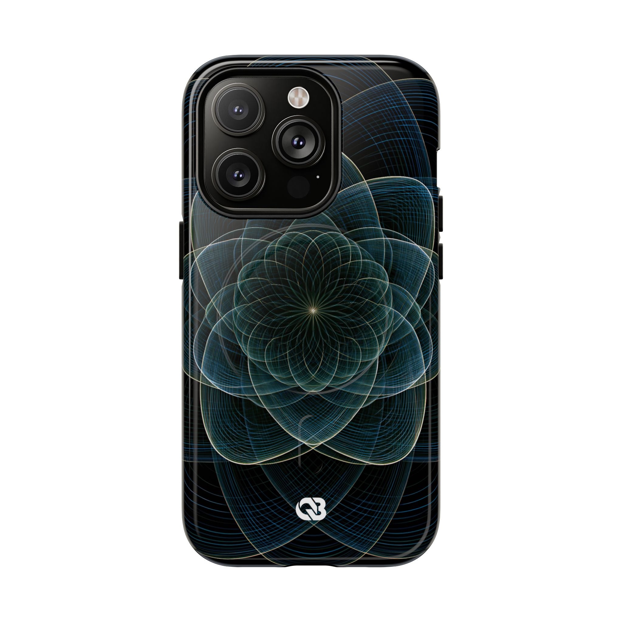 Blue Tough 2.0 Magsafe Phone Case for iPhone - Celestial Wireframe Bloom