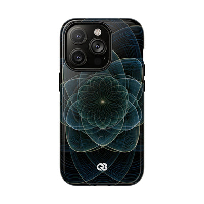 Blue Tough 2.0 Magsafe Phone Case for iPhone - Celestial Wireframe Bloom