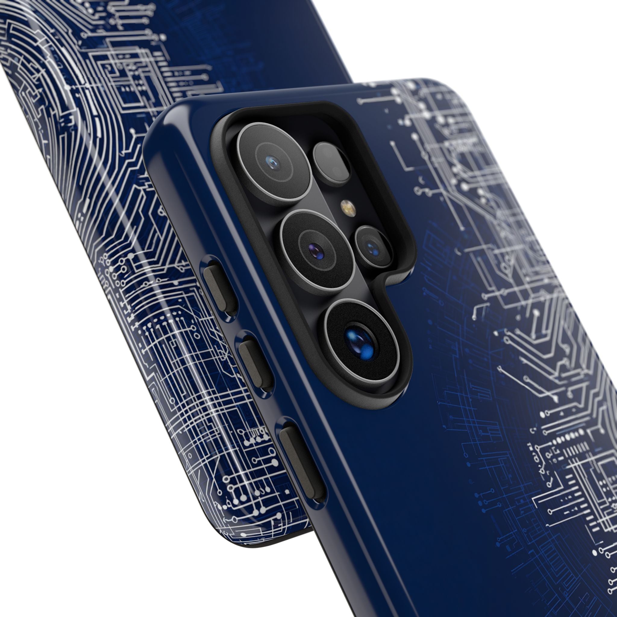 Blue Tough Phone Case for Samsung - Cobalt Circuit Logic