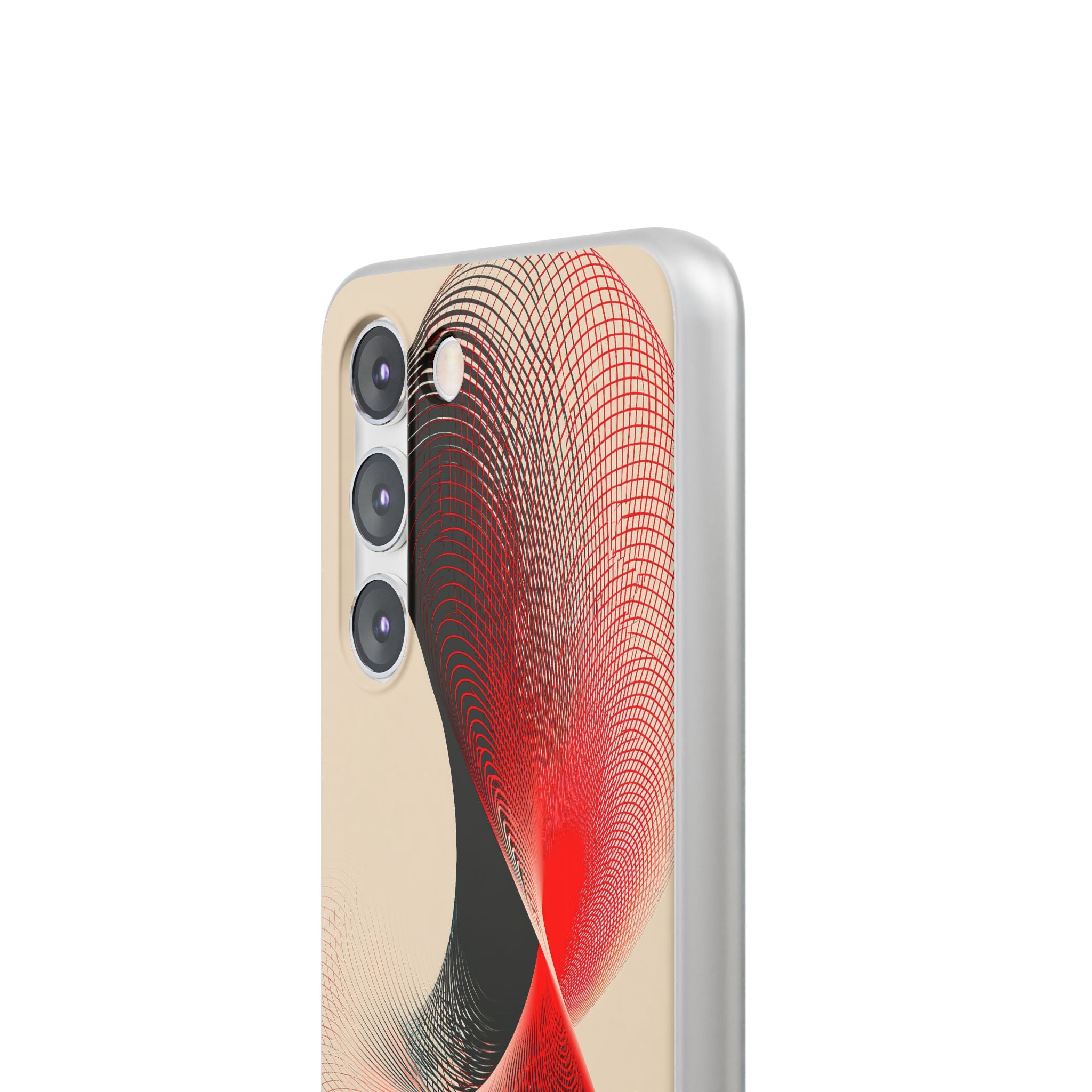 Red Lite Phone Case for Samsung - Crimson Grid Vortex