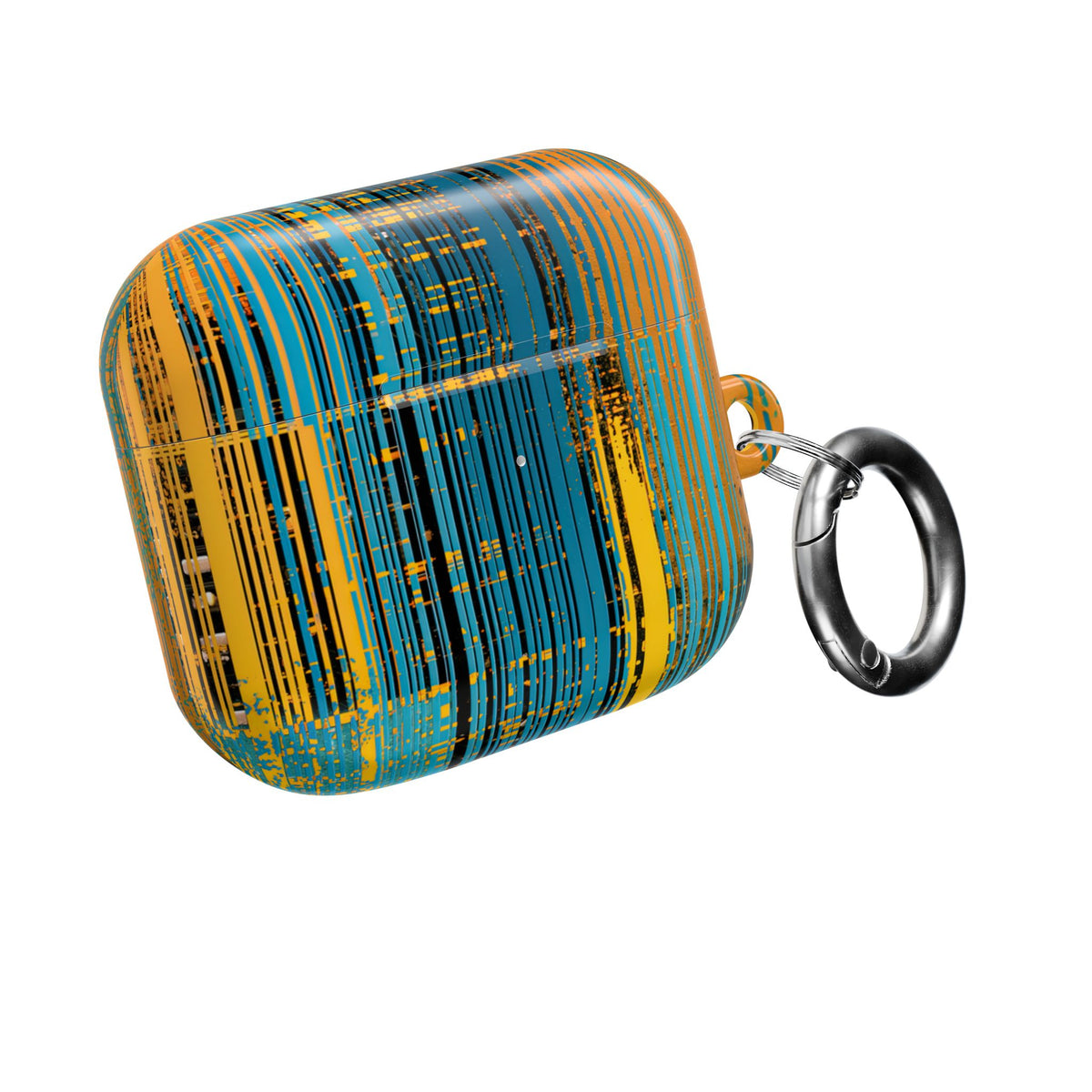Cyber Glitch Stream · Hard Case for AirPods & AirPods Pro · Teal