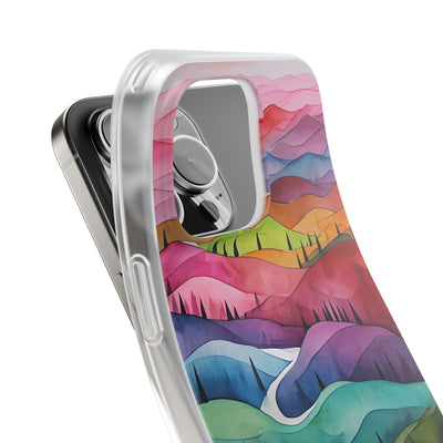 Fluid Rainbow Ridge · Soft Hoesje voor iPhone