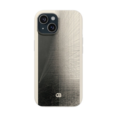 Beige Lite Phone Case for iPhone - Brutalist Graphite Grid