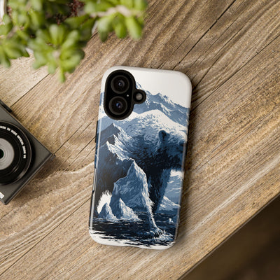 Fjord Summit Bear · Tough Phone Case for iPhone · Blue