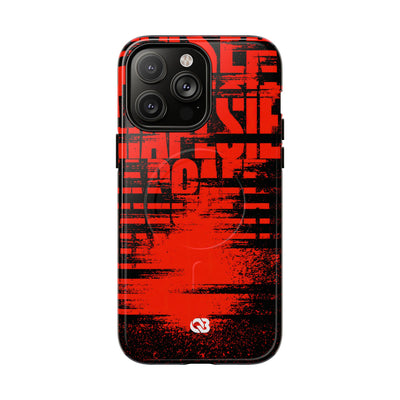 Crimson Redaction · Tough 2.0 Magnetic Phone Case for iPhone · Black