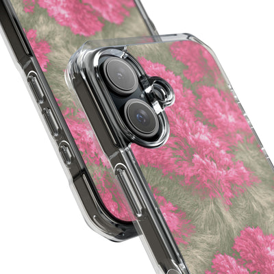 Digital Blossom · Clear Impact Magnetic Phone Case for iPhone · Pink