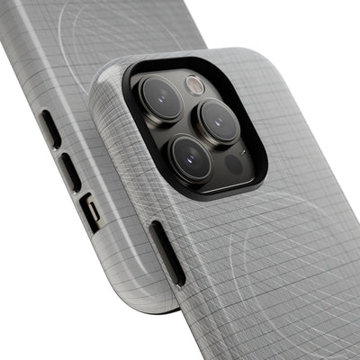 Grey Tough 2.0 Magsafe Phone Case for iPhone - Chrome Mesh Warp