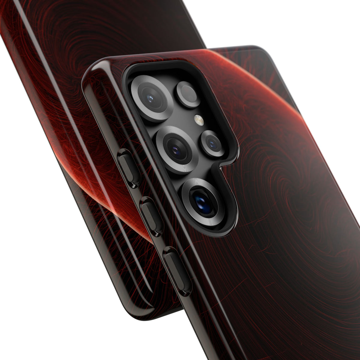 Red Tough Phone Case for Samsung - Crimson Flare Flux