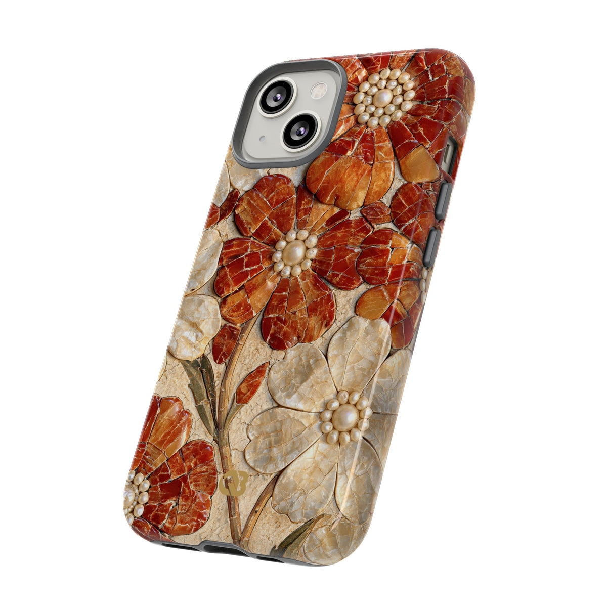 Carnelian Pearl Bloom · Tough Phone Case for iPhone · Orange