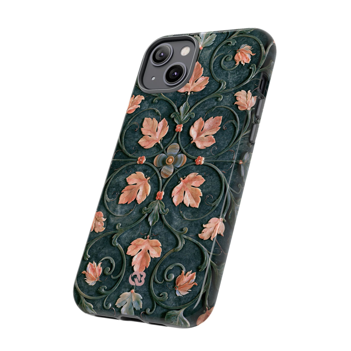 Florentine Rose Arabesque · Tough Phone Case for iPhone · Green