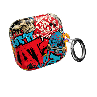 Skate Skull Riot · Hard Case for AirPods & AirPods Pro · Red