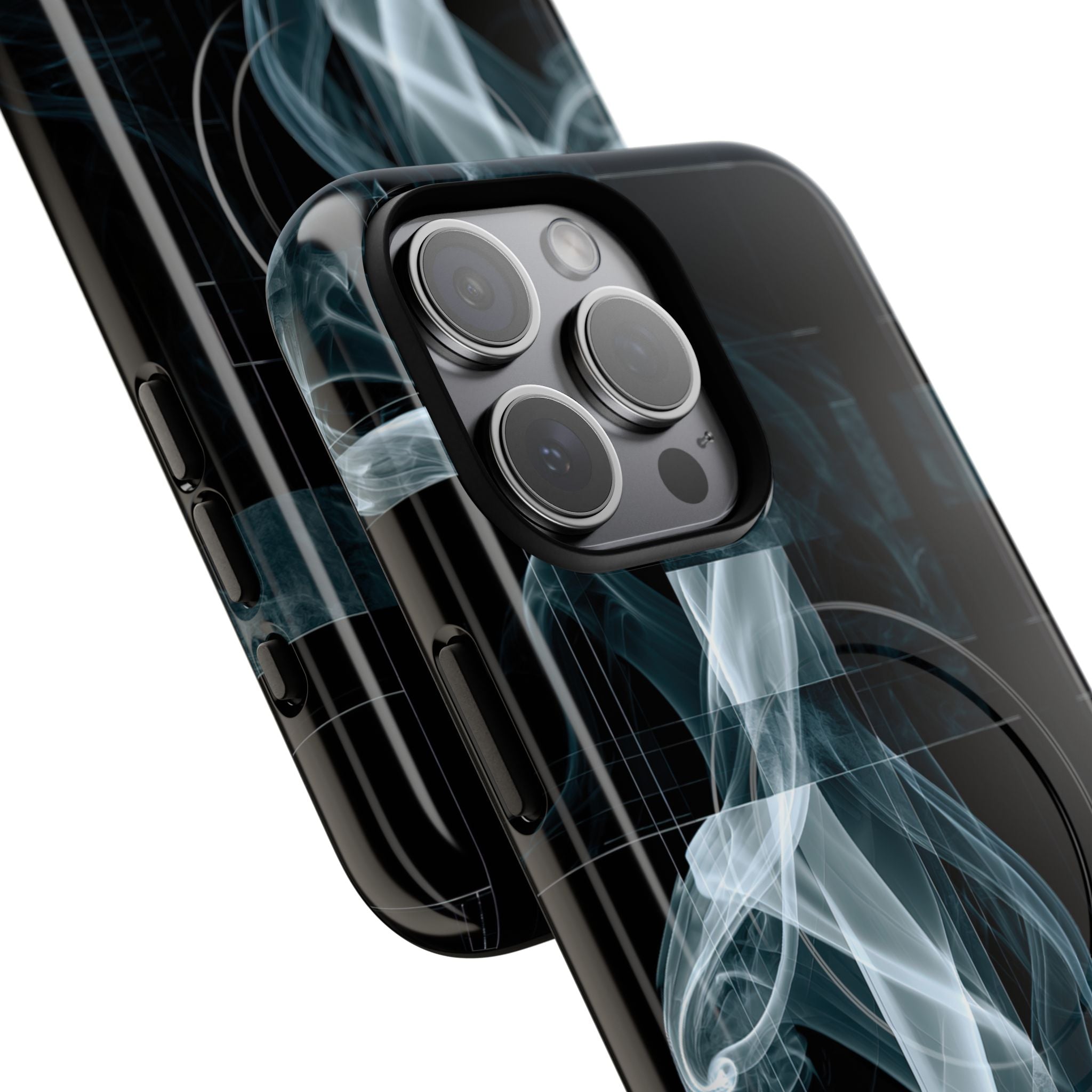Black Tough 2.0 Magsafe Phone Case for iPhone - Arctic Vapor Grid