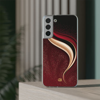 Gilded Crimson Flow · Lite Phone Case for Samsung · Red