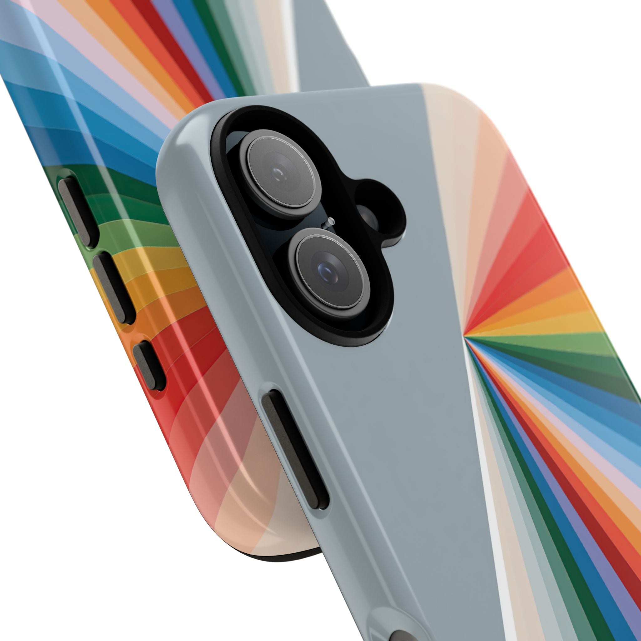 Grey Tough Phone Case for iPhone - Slate Prism Burst