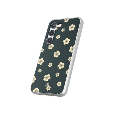 Teal Lite Phone Case for Samsung - Obsidian Cream Petals