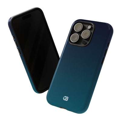 Teal Tough Phone Case for iPhone - Abyss Teal Haze